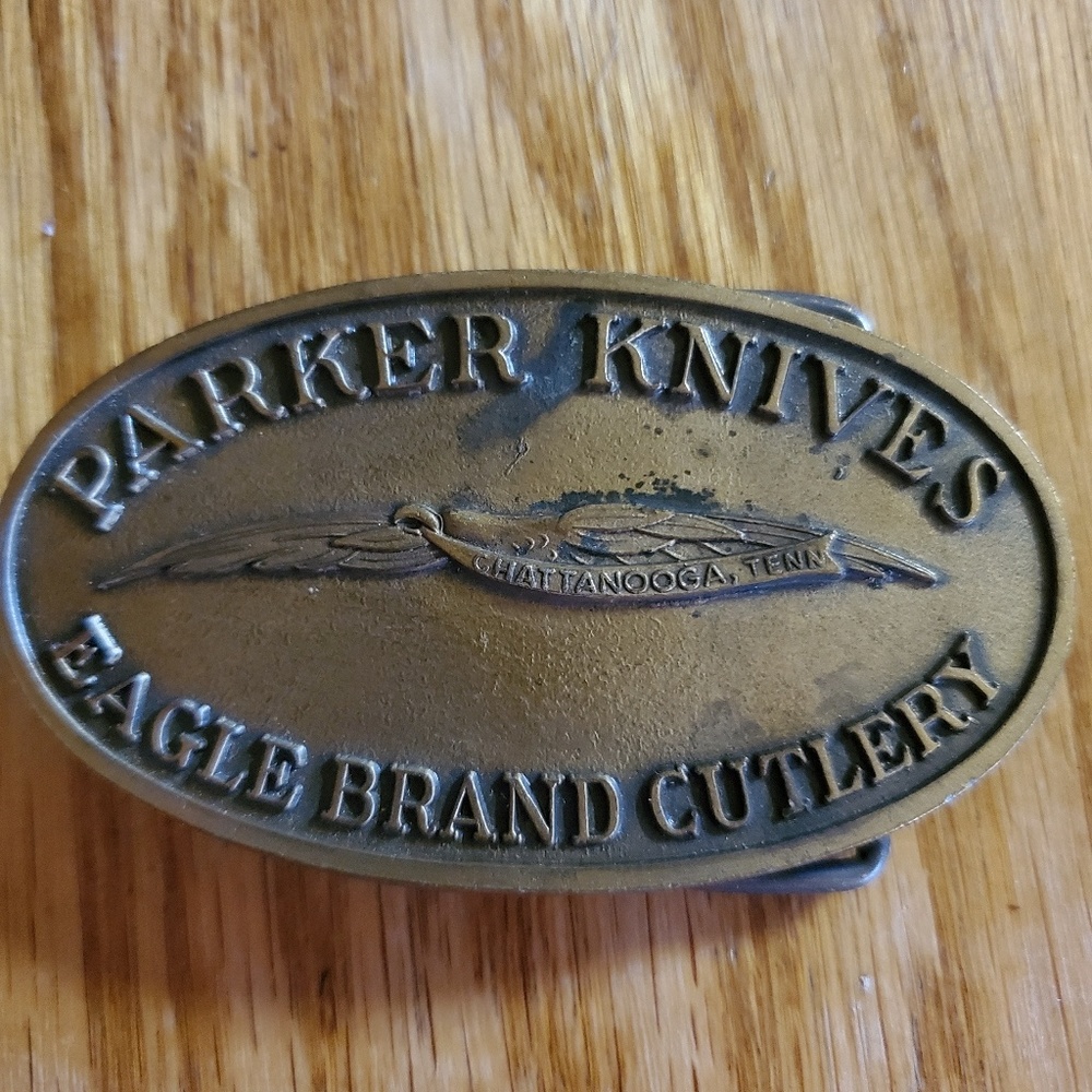 Vintage Parker Eagle Brand Cutlery belt buckle